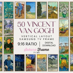 50 Van Gogh Vertical 4k Samsung Frame TV Art, Frame TV Art Bundle, Download Van Gogh Digital Art for Frame TV Art, Van Gogh Tv Frame Art