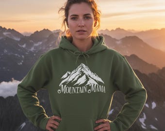 Camping hoodie | Mountain graphic sweatshirt, outdoor adventure pullover for her