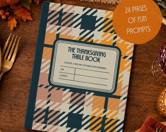 Family Thanksgiving Journal | Guided Prompts | Memory Book | Thanksgiving Activity | Family Gathering Keepsake |