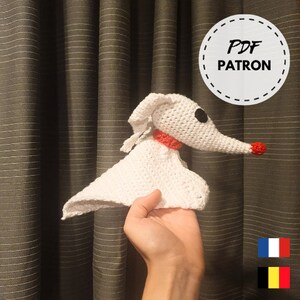Crochet pattern dog Zero, amigurumi, PDF to download in French, crochet cuddly toy, handmade plush toy, crochet pattern