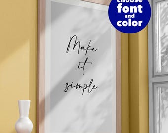 Custom Quote Wall Art, Personalized Text Poster (Digital Print)