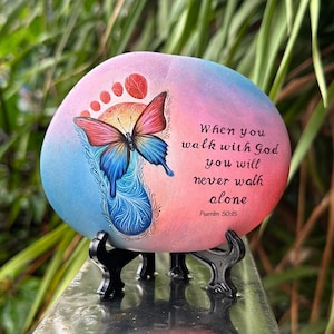 Hand Painted Bible Verse Stones, Custom Bible Verses, Bible Verse Gifts, Inspirational Gifts, Christian Bible Art, Gifts for Christians