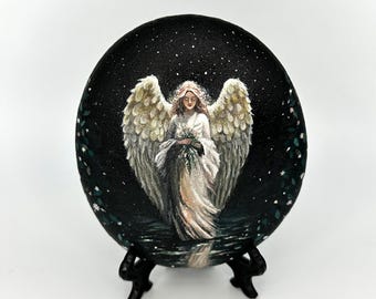 Angel Rock Paintings| Angel Art| Home Decorations| New Home Gifts| Home decoration| Handmade Gifts| Birthday Gifts| Gift Ideas