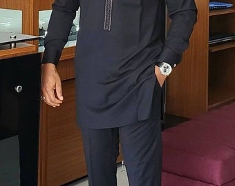 Ropa africana para hombres, moda africana, moda masculina, atuendo africano, ropa de fiesta para hombres, hombres africanos, traje de boda, dashiki, camisa africana para hombres,