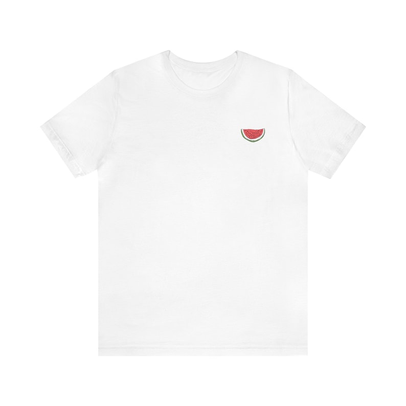 Free Palestine, Minimalistic Watermelon Palestine Unisex Jersey Short Sleeve T. ceasefire now, watermelon shirt Palestinian shirt, gaza image 4