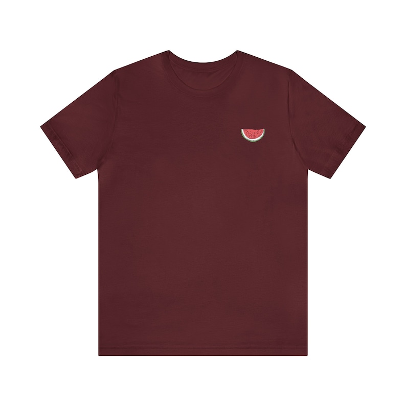 Free Palestine, Minimalistic Watermelon Palestine Unisex Jersey Short Sleeve T. ceasefire now, watermelon shirt Palestinian shirt, gaza image 2