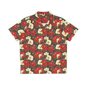 Hibiscus Hype Batik Motifs Hawaiian Shirt, All Over Print, Batik Inspired Shirt, batik t-shirt, mens batik shirt, summer shirt