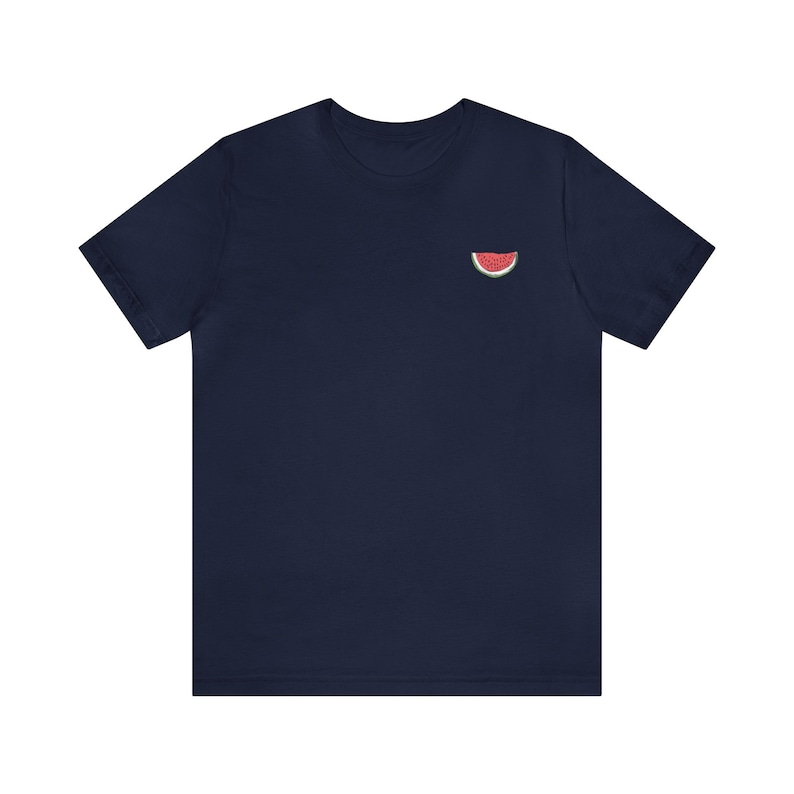Free Palestine, Minimalistic Watermelon Palestine Unisex Jersey Short Sleeve T. ceasefire now, watermelon shirt Palestinian shirt, gaza image 3