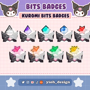 黒ビッツバッジ - かわいいツイッチビッツバッジ / ビッツ / Twitch / Youtube / Discord / Kick