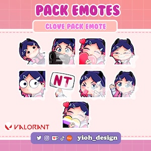 Clove Valorant Emotes Pack Emotes 9 - Clove / Twitch / Discord / Youtube / Discord