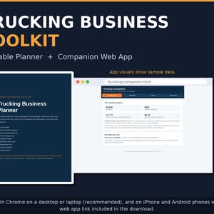 Werkzeugkasten für Speditionsunternehmen | Web-App zur Planung für selbstständige Fahrer + Frachtverfolgung | Kilometerpreisrechner | Digitaler Download