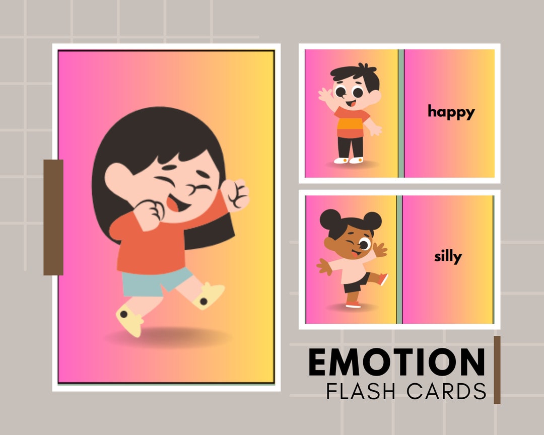 Montessori Emotions Flashcards for Kids Engaging and Fun Etsy
