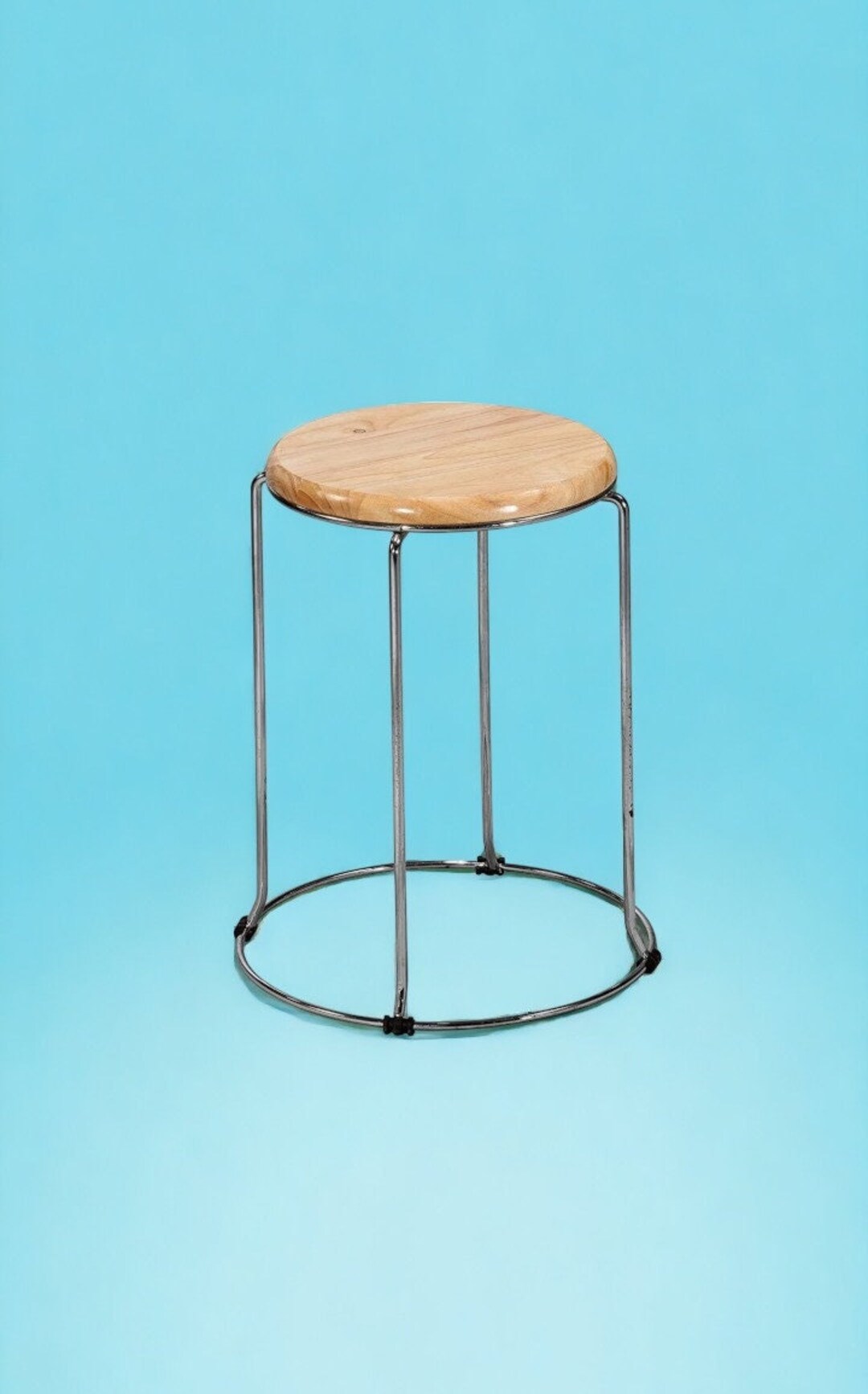 Metal Stool With Wooden Top Metal Side Table Bar Stool Etsy