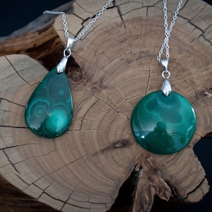 Unique Natural Malachite Pendants