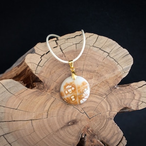 Picasso Jasper Circle Pendant Necklace - Natural Stone Boho Jewelry