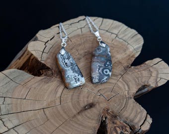 Handcrafted Crazy Lace Agate Pendant Necklaces - Healing Stone Jewelry