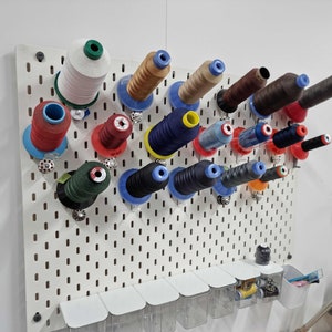 Heavy-Duty Eco-Friendly 3D Printed Ikea Skadis Board Thread Cone Holders