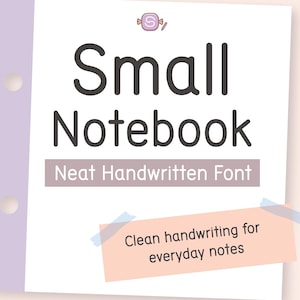 Neat Handwriting Font, Small Notebook Style (OTF, TTF)