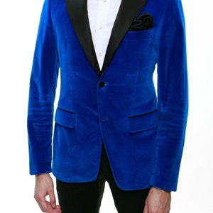 Men’s Tuxedo Jacket | Luxury Royal Blue Wedding Blazer for Groom | Slim Fit Dinner Jacket | Formal Party Prom Suit Jacket