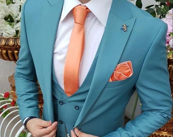Slim Fit 3-Piece Suit: Men&#39;s Wedding & Prom Suit