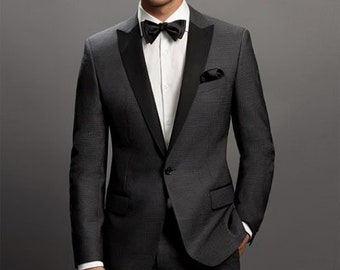 Wedding Suits Groom Men Dark Gray Suit Groom Style Groomsmen Outfits