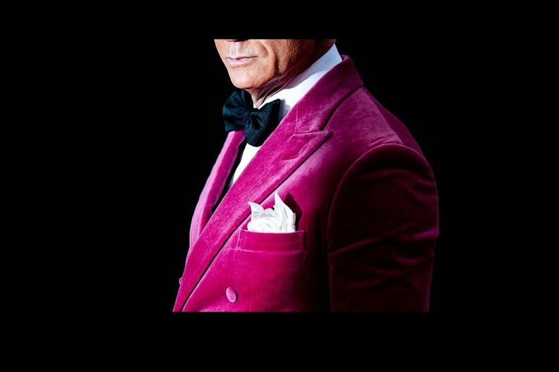 Mens Blazer Pink Velvet Jacket Formal Evening Party Wear Dinner Jacket All Sizes Double Breasted Coat image 3