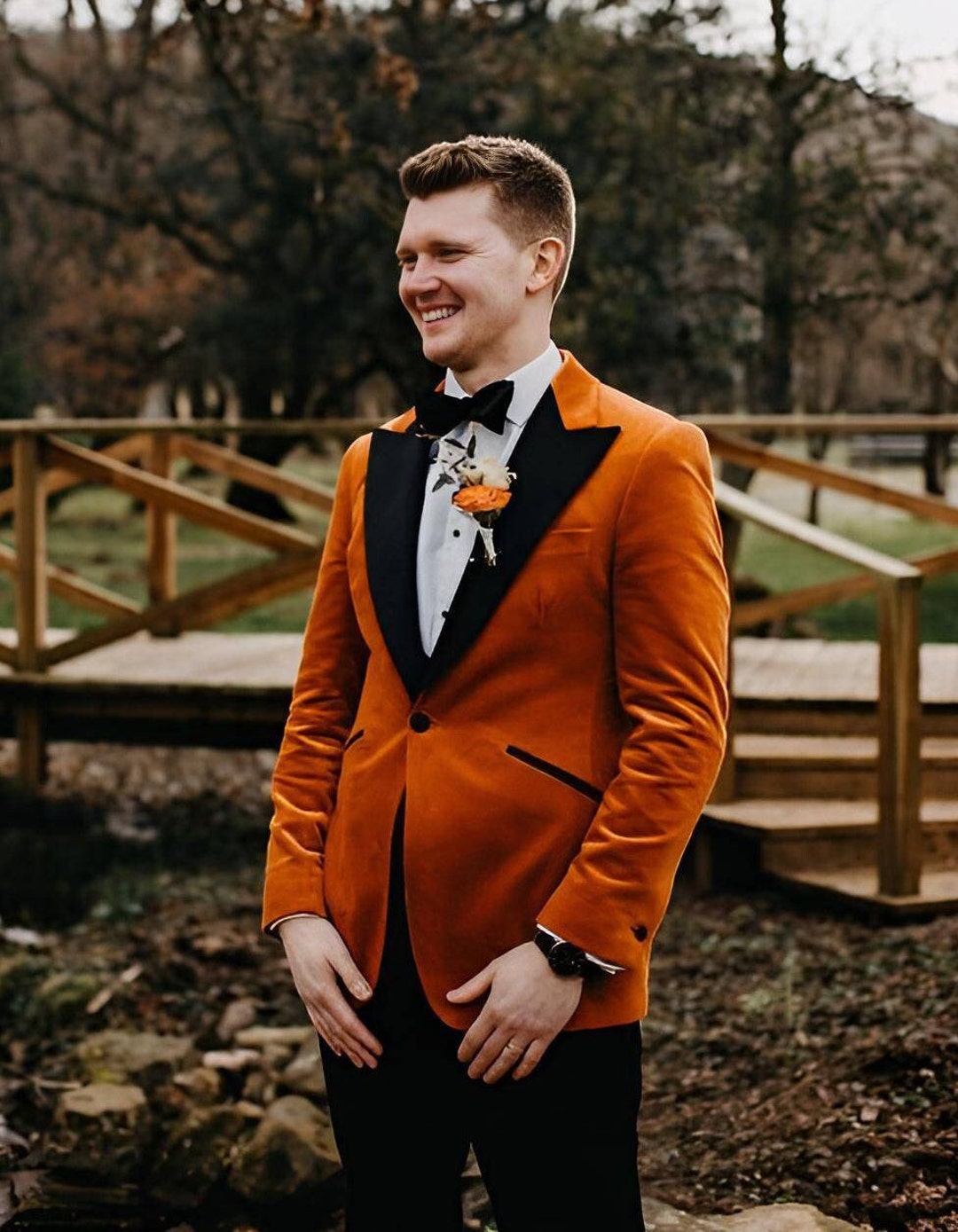 Tie Burnt Orange Velvet Jacket Ties2you Men's Suit Burnt Orange