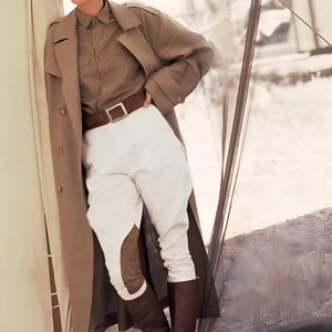 Pantalones de montar estilo steampunk para mujer, estilo ecuestre, estilo vintage, duraderos y cómodos. imagen 1