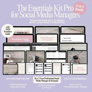 Social Media Manager Templates Bundle Social Media Agency Starter Kit Client Onboarding Business System Social Media Agency Template Pack
