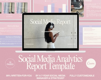 Monthly Social Media Report Template Social Media Analytics Report Client Report Template Social Media Insights Performance Report