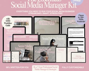 Done for You Social Media Manager Templates Bundle for Freelancers Start Social Media Management Business Templates Social Media Manager Kit