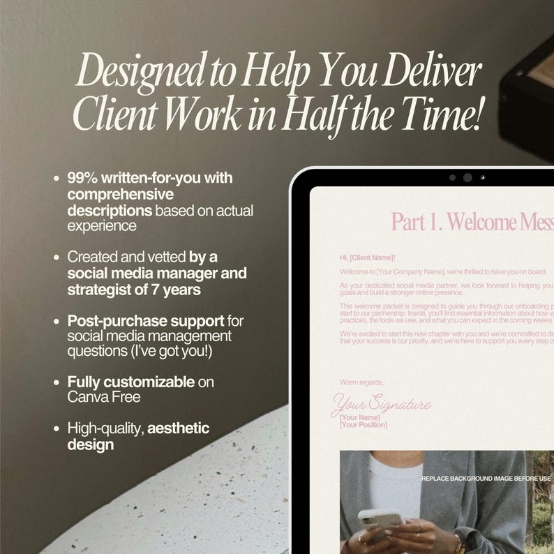 Pacote de Modelos Prontos para Uso de Gerenciamento de Mídias Sociais para Freelancers - Comece Seu Negócio de Gerenciamento de Mídias Sociais com Modelos e Kit de Gerenciamento de Mídias Sociais imagem 6