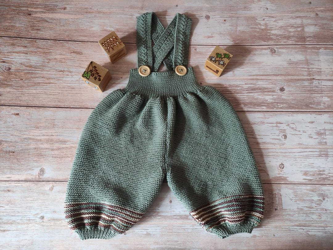 Baby Overalls Knitting Pattern PDF / Baby Bloomers With Suspenders ...