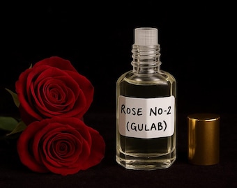 Handmade Rose No. 2 Attar | Rose Perfume Oil | Floral Notes | Alcohol-Free & Steam-Distilled