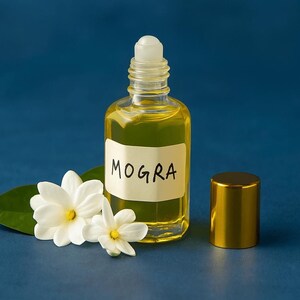 Butt Mogra Attar Perfume Oil | Handmade, Alcohol-Free, Long-Lasting | Floral Fragrance