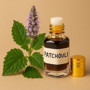 Handmade Patchouli Attar – Natural Patchouli Oil, Pure Patchouli Oil | Earthy Woody Fragrance | Alcohol-Free, Long-Lasting & Steam Distilled