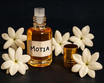 Handmade Motia Attar | Natural Jasmine Sambac Oil | Soft Floral Notes | Alcohol-Free & Steam-Distilled