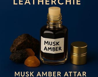 Handmade Musk Amber Attar | Natural Musk Perfume Oil | Warm Spicy Fragrance | Alcohol-Free | Steam-Distilled