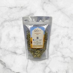 Organic Green Cardamom Pods - Aromatic Indian Spice for Cooking - Hari Choti Elaichi - Culinary Grade Natural Dried True Cardamom