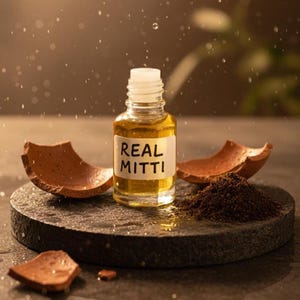 Aceite perfumado de tierra auténtica hecho a mano / Aceite perfumado de petricor natural / Fragancia de lluvia terrosa / Sin alcohol / Destilado al vapor
