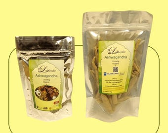 Ekologiskt Ashwagandha-rotpulver – Withania Somnifera | Ayurvedisk ört | Naturligt växtpulver