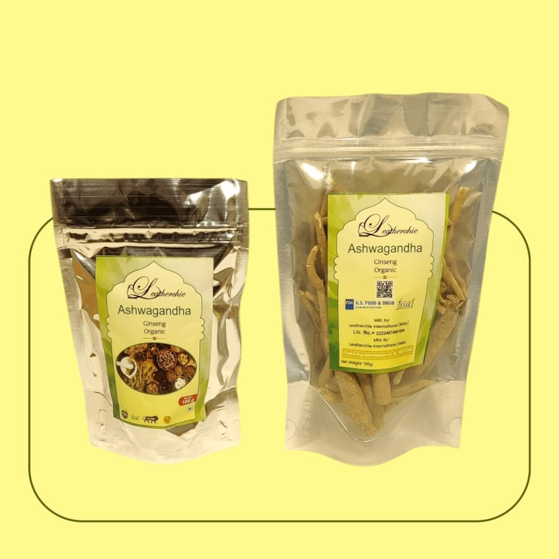 Organic Ashwagandha - Indian Ginseng Root Powder for Better Sleep, Stress Relief & Increased Vitality