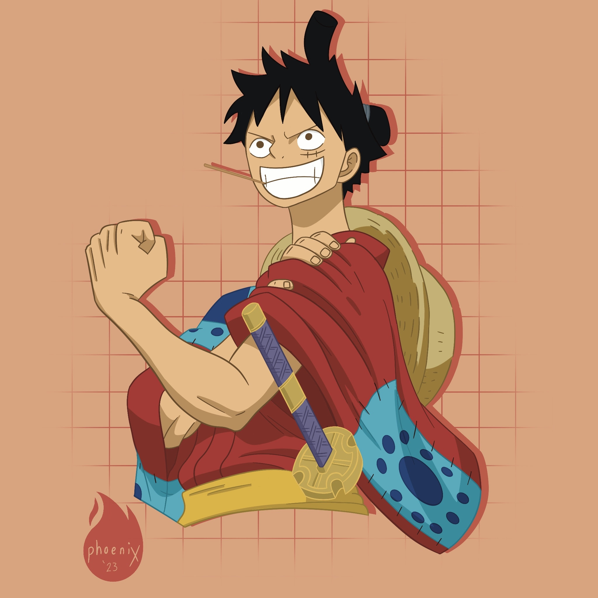 luffy (wano kuni) fanart : r/OnePiece