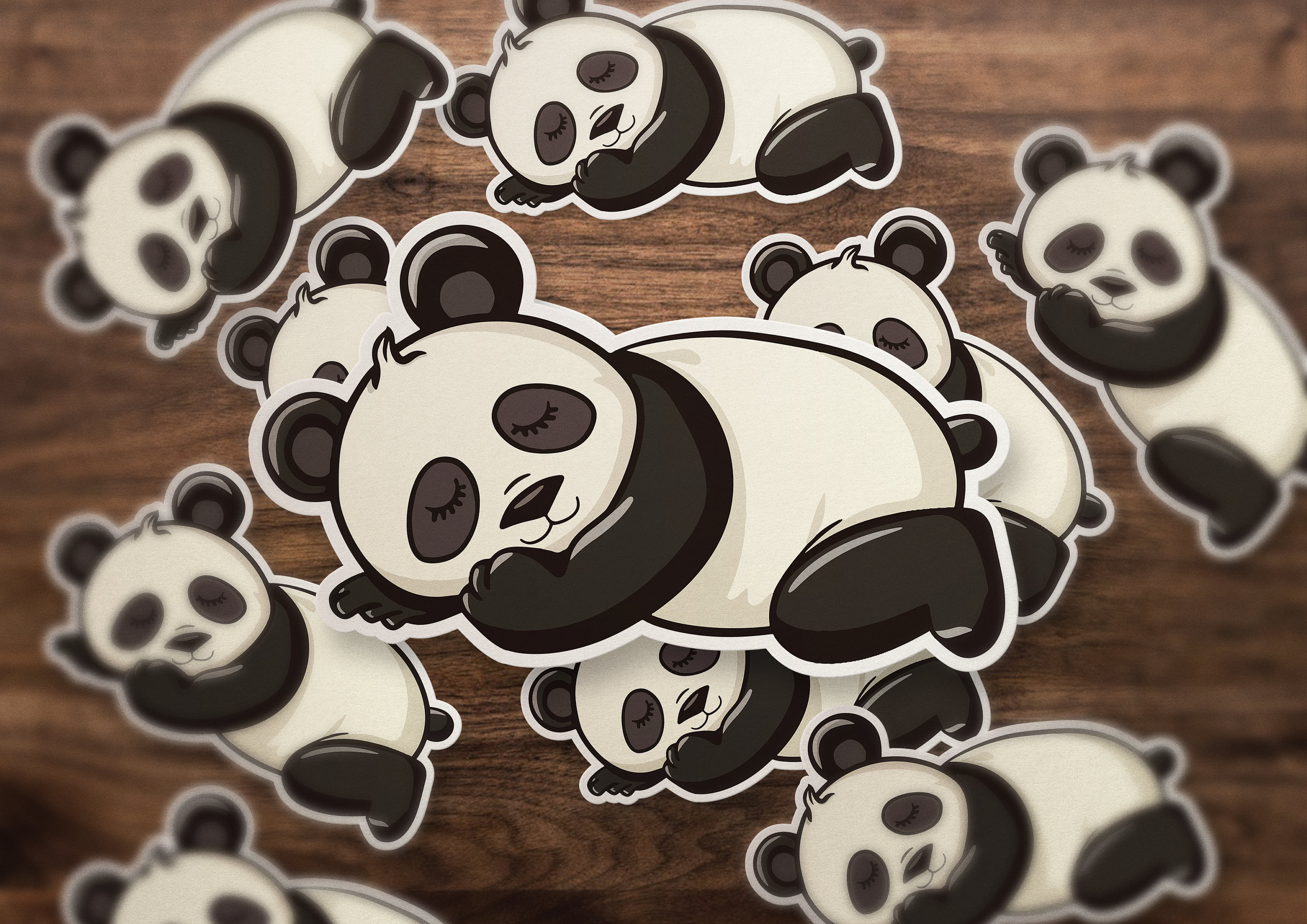 Kawaii Panda Stickers Pack - Cute Panda Pngs, Printable & Digital ...