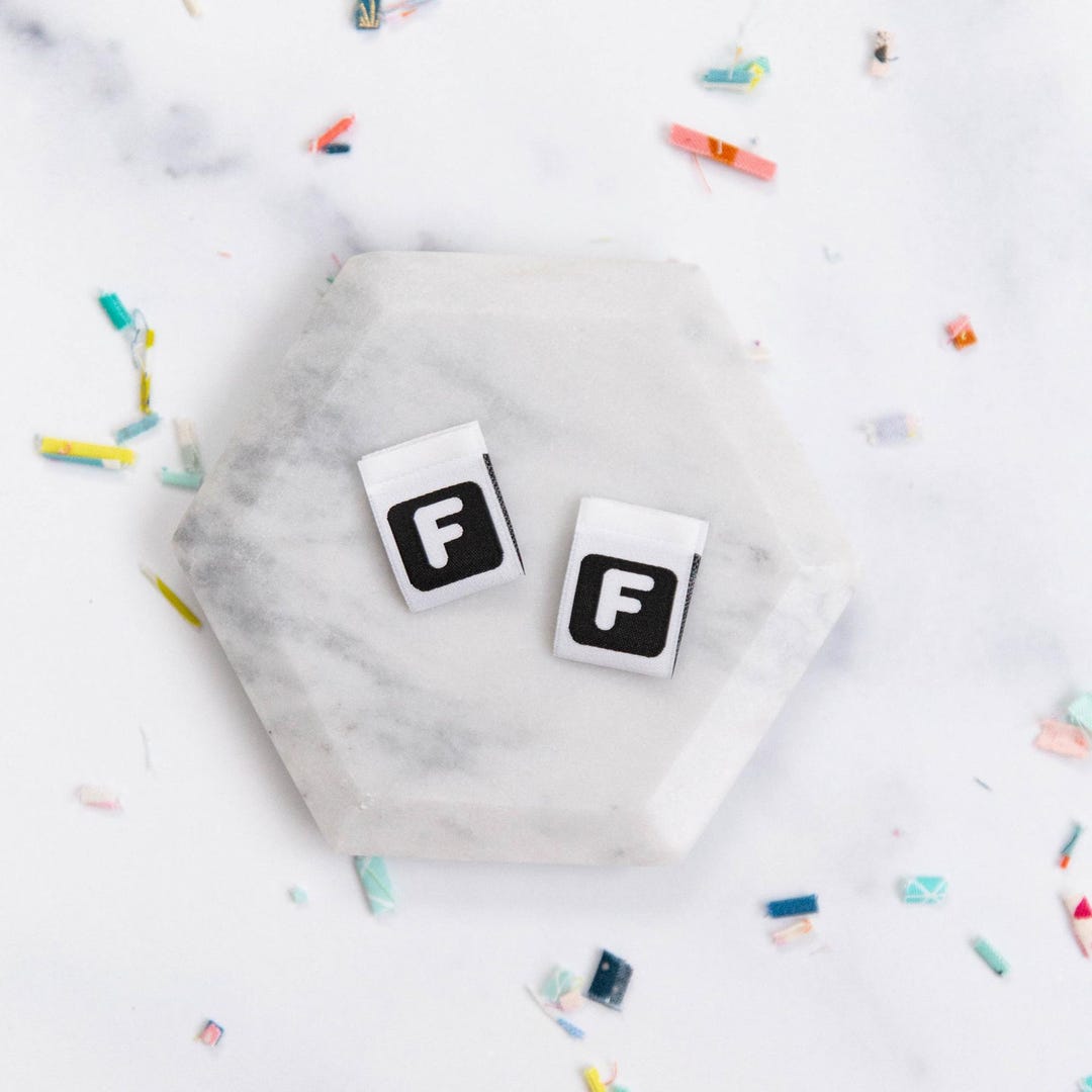 Alphabet Tags - F - Pack of 8 Woven Sewing Labels - Etsy