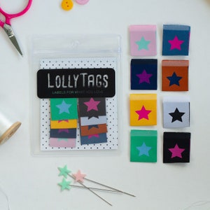 Colorful Handmade Woven Labels 8 Pack Sewing Labels for Clothes
