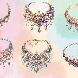 50 PNG Watercolor Jewelry Necklace Clipart, Jewelry Clipart Jewelry Png ...