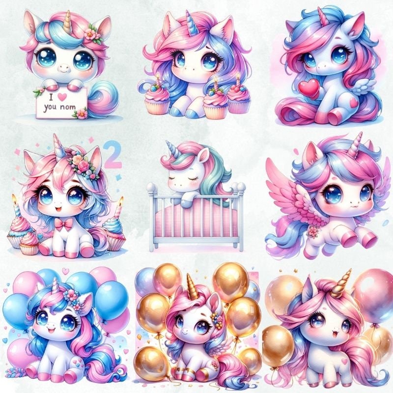 32 PNG Unicorn, Clipart, Unicorn Anime, Nursery Clipart, Rainbow Clip ...
