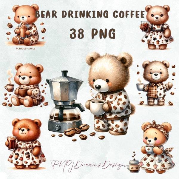 38 PNG Watercolor Coffee Clipart, Coffee Lover, Coffee clipart,Coffee Mug Clipart, Coffee for card, Commercial Use