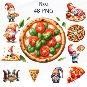48 PNG Watercolor Pizza Clipart,Pizza Clipart , Watercolor Pizza PNG, Commercial Use